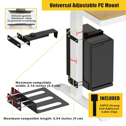 Universal Under Desk PC Mount for Standing Desk