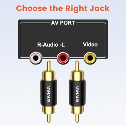 VANAUX 2-Pack RCA Male to Male Coupler,Barrel Connectors Subwoofer RCA Adapter Gold Plated for HDTV,Speakers, Amplifiers, Car Audio-Black - size: 2PCS-black, style: RCA Male to RCA Male