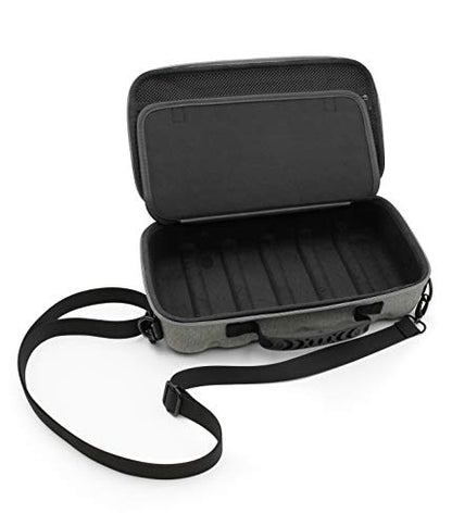 CASEMATIX Gray Audio Mixer Case Compatible With Yamaha AG06MK2 USB Interface or Yamaha AG03MK2 Audio Mixers & Recording Accessories - Includes Carry Case Only with Shoulder Strap and Carry Handle