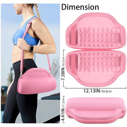co2CREA Case for JBL Charge 6 Portable Bluetooth Speaker, Pink | High-Density Foam Padding, Reinforced Handle, Detachable Shoulder Strap, Compact Lightweight Design, Dust Protection - color: Pink Case
