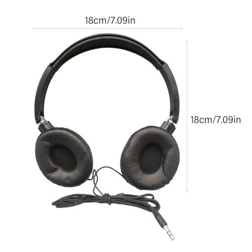 Wire Over Ear Headphones Studio Monitor & Mixing Stereos Headsets with 47inch Cable 3.5mm Plug for Mobile Isolation Headphones for Work