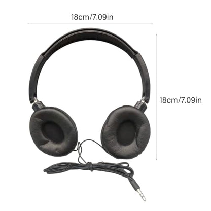 Wire Over Ear Headphones Studio Monitor & Mixing Stereos Headsets with 47inch Cable 3.5mm Plug for Mobile Isolation Headphones for Work