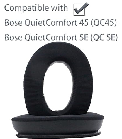 Replacement Ear Pads are Compatible with Bose QuietComfort 45 (QC45)/QuietComfort SE (QC SE) Headphones. Akkiv QC45 Earpads Cushions with ice-Feel Gel and Memory Foam (Black/ice-Feel) - color: black