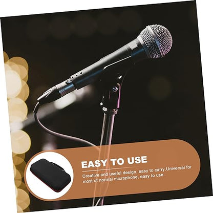 GALPADA Microphone Hard Carrying Case Portable Dual Mic Travel Bag Storage for Vocal Microphones Lightweight Padded Design for Outdoor Use and Protection