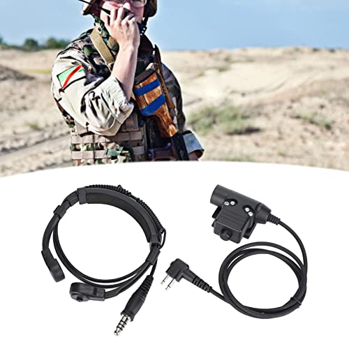 U94 PTT Military Adapter ＋ Mobile 2 Pin 7.1mm Headset System Adapter Push to Talk for Motorola Radio, PU+PTT Material