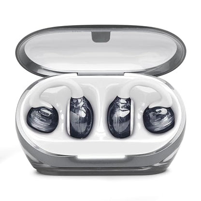 JBL Soundgear Clips Open Ear Headphones for Situational Awareness - White | Up to 32 Hours Total Playtime With Speed Charge, Sweat Resistant, Noise-Reducing Mics, App Control For Custom Audio - color: White