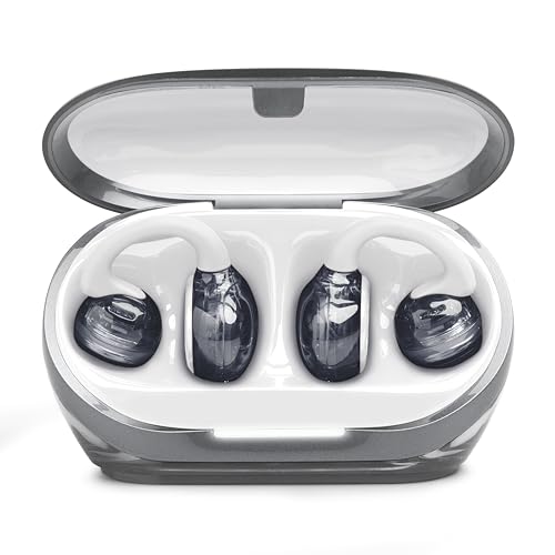 JBL Soundgear Clips Open Ear Headphones for Situational Awareness - White | Up to 32 Hours Total Playtime With Speed Charge, Sweat Resistant, Noise-Reducing Mics, App Control For Custom Audio - color: White