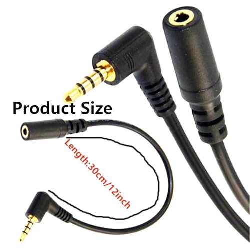 3.5mm 4 Pole Stereo TRRS Audio Adapter Cable Male to 3.5mm