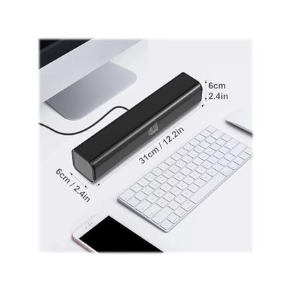Adesso Xtream S5 USB Sound Bar Speaker for PC Desktop 5W x 2, Black