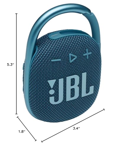 JBL Clip 4 - Portable Mini Bluetooth Speaker - Blue (Renewed) - color: Blue