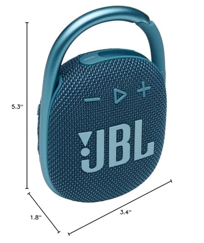 JBL Clip 4 - Portable Mini Bluetooth Speaker - Blue (Renewed) - color: Blue