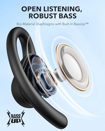 Soundcore V30i by Anker Open Ear Earbuds, Open Ear Headphones True Wireless | Ultra-Comfort, Lightweight, Snug Fit, Ergonomic Hooks, Robust Bass, 36H Playtime, Bluetooth 5.3, App Control, Clear Calls