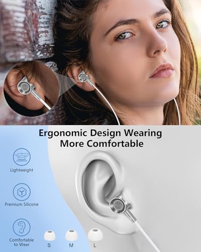 iPhone 17 USB C Headphones Wired, Earbuds with Microphone for iPhone 17e 16 | Type C in-Ear Headphones with Mic, USBC Wired Ear Buds for Samsung Galaxy S26 S25 S24 A17 Pixel Earphones