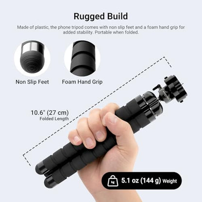 NEEWER Basics Flexible Phone Tripod, Mini Small Octopus Desk Stand, TP001 | Vlog Selfie Stick Holder for Cell Phone Camera, Compatible with iPhone GoPro DJI Insta 360 Action Camera, for Video Recording - style: TP001