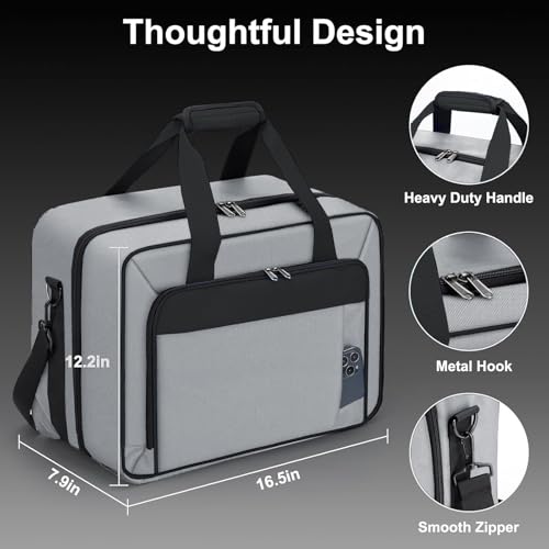 GDNasist Carrying Case Compatible with PS5/PS5 Pro/PS5 Slim, Grey - color: Grey