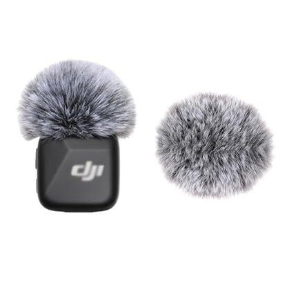 Microphone Windscreen for DJI MIC MINI (2024) Wireless Microphone Furry Wind Muff Accessories (2 Packs-Grey) - color: gray-2pcs