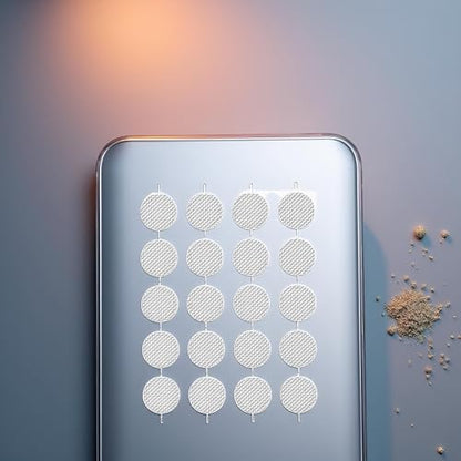 JJLFresheners 20Pcs/Set Silver Earbuds Filters Earphone Filter Mesh,Earbud and in-Ear Headphones Earphone Protective Filters Earphone Accessories Over-Ear Headphones (4mm)