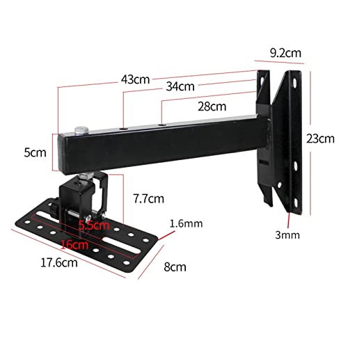Entertainment Center Shelves Lengthened and Thickened Speaker Wall Mount Bracket Can Be Rotated And Can Be Adjusted To Tilt The Speaker Mounting Bracket Suitable for DVD players, cable boxes ( Color : - color: F