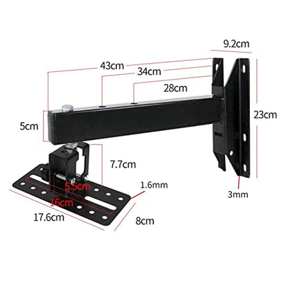 Entertainment Center Shelves Lengthened and Thickened Speaker Wall Mount Bracket Can Be Rotated And Can Be Adjusted To Tilt The Speaker Mounting Bracket Suitable for DVD players, cable boxes ( Color : - color: F