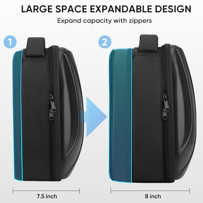 BnLnHOGVR Carrying Case for Meta Quest 3S/Quest 3/Quest 2/Pimax Dream Air VR Headset, Controller, BOBOVR S3 Pro/Kiwi Design Head Strap, Hard Sling Travel Bag for Extra Accessories with Lens Cover