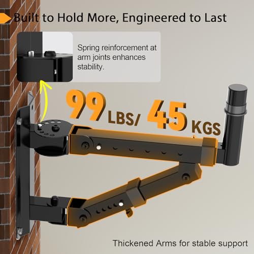Vondynote Set of 2 Speaker Wall Mounts PA Wall Speaker Mounting Brackets