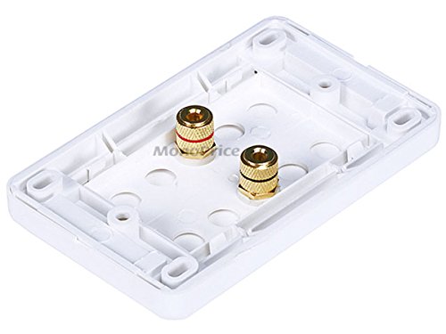 Monoprice 103639 Banana Binding Post Wall Plate for 1 Speaker - size: 1 Speaker, style: 1-Piece