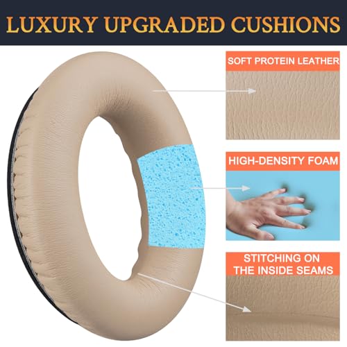 Earpads for Bose SoundLink AE2 - Beige | for SoundLink Around-Ear II (Model BA2) Over-Ear Headphones - color: Beige