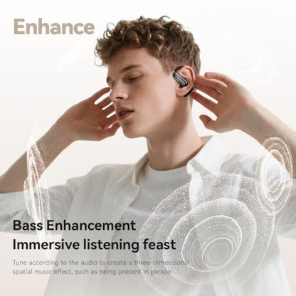 OceanSounds Open Ear Bluetooth Headphones, Wireless Ear Hook Design, Bluetooth 5.4, Secure Fit for Running, Workout, Cycling and Everyday Outdoor Use