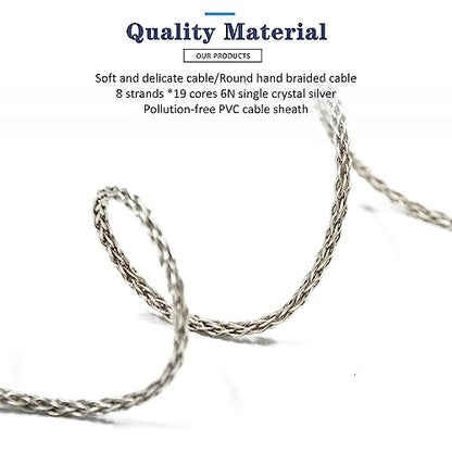 6N Single Crystal Silver 2.5mm/3.5mm/4.4mm Upgrade/Replacement Earphone Cable for Sennheiser IE200 IE300 IE600 IE900 (2.5mm Plug) - color: 2.5mm