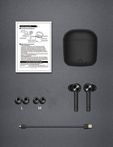 Bluetooth 5.0 Wireless Earbuds, Bluedio Hi(Hurricane) Wireless Earbud Headphones in-Ear Earphones with Charging Case, Mini Car Headset Built-in Mic for Cell Phone/Running/Android, 5Hrs Playtime