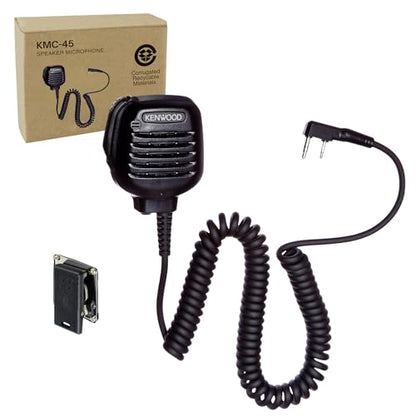 KENWOOD KMC-45D Heavy Duty Military Spec Remote Speaker/Microphone w/ 2.5mm Earphone Jack, Dust & Water Resistant, for Kenwood ProTalk & NX Series Radios, OEM - style: KMC-45D