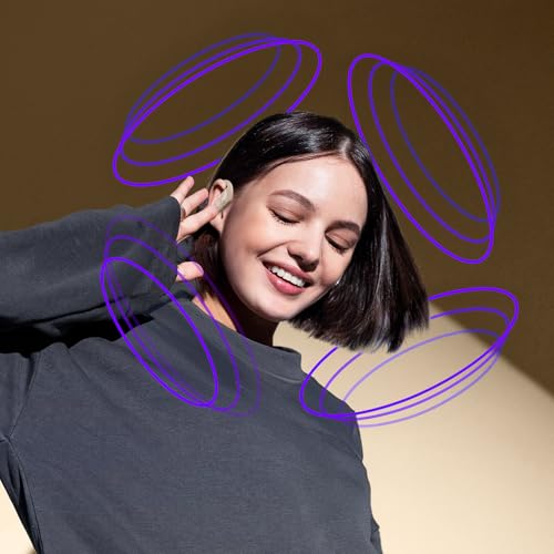 occiam Active Noise Cancelling Wireless Earbuds Bluetooth Headphones Ear Buds 96Hrs Playback Clear Call Waterproof Earphones with Ear Hook Microphones for Sport Running Off-White - color: Off-white