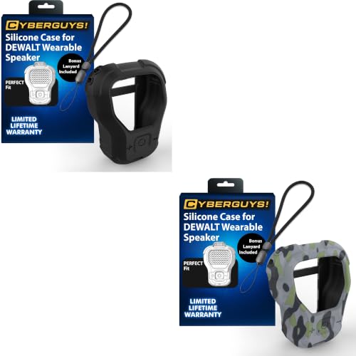CYBERGUYS 2-Pack Silicone Case for DEWALT Speaker, Urban Camo & Black