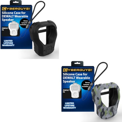CYBERGUYS 2-Pack Silicone Case for DEWALT Speaker, Urban Camo & Black