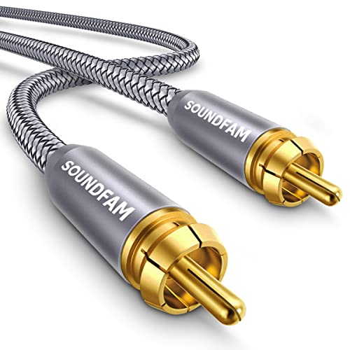 RCA Subwoofer Cable 26ft/8M RCA Cable Male to Male Gold Plated Connector for Subwoofer,Home Theater,Amplifier,TV-Grey - size: 26ft/8M, style: Subwoofer M/M