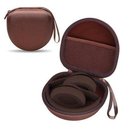 Headphone Headset Case for Beats Studio Pro Solo 4/JLab JBuds Lux ANC/JBL/TOZO/BERIBES/Picun/KVIDIO Noise Cancelling Over-Ear Foldable Headphone, Brown - color: Brown