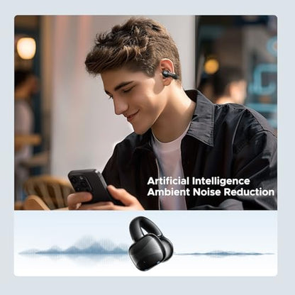 UGREEN HiTune S3 Open Ear Earbuds, Bluetooth 5.4, Clip on Earbuds, Black | Lightweight, Comfort, Wireless Headphones ENC Clear Calls, 30H Playtime, IPX5 Waterproof, for Driving Running Workout Cycling - color: Black