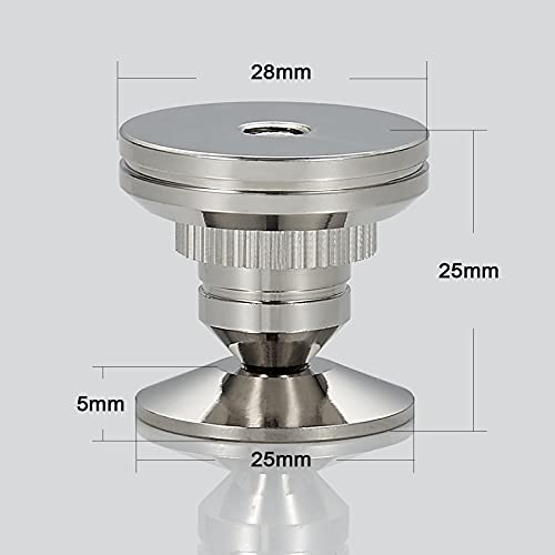 Speaker Spikes Adjustable Floor Protectors 8pcs with Adhesive, Sliver - color: Silver