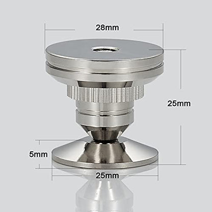 Speaker Spikes Adjustable Floor Protectors 8pcs with Adhesive, Sliver - color: Silver
