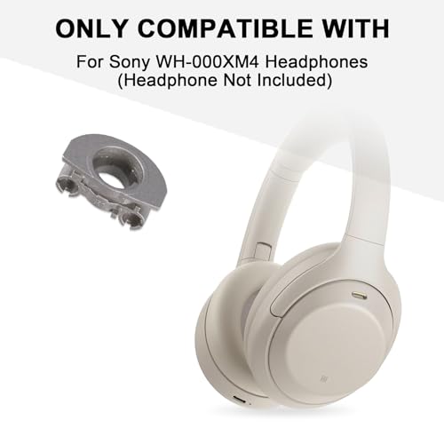 Hinge Swivels + U Shaped Metal Hinge Lock for Sony WH-1000XM4(Silver,Right) | Durable WH-1000XM4 Replacement Parts Accessories Hinge Spins,As Same As OEM Repair Kit Set - color: Silver-Right