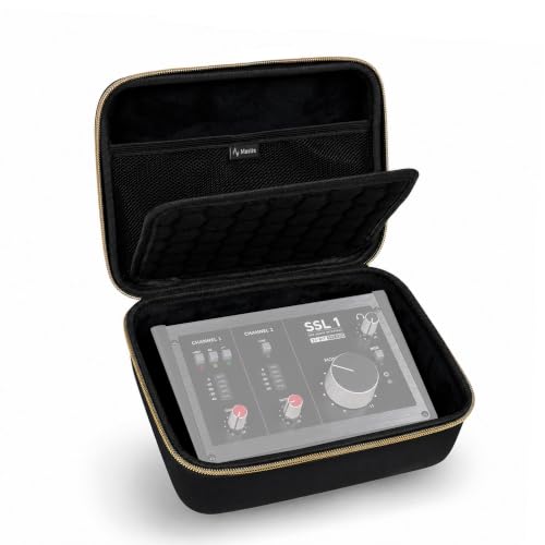 Musiin Audio Interface Compatible with SSL1,UA Volt 276(Gold Tone Edition) | Custom Shape Fit Refined Gold Style Soft Cushioning Material Organized Layout Ready For Travel