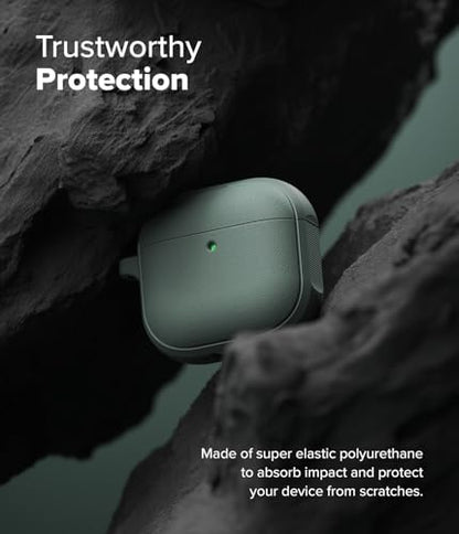 Ringke Onyx Magnetic for AirPods 4 Case [Compatible with MagSafe] Oil & Dirt Resistant Feels Good in The Hand Non-Slip Lightweight Cover with Carabiner - Sage Green - color: Sage Green, size: AirPods 4