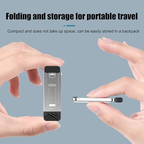 1pc Mini Zinc Alloy Laptop Stand Adjustable Height Foldable Laptop Riser Legs Anti Slip Holder