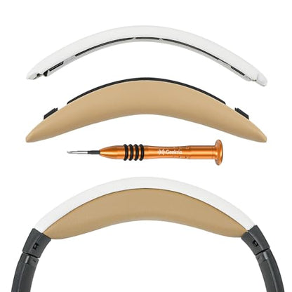 Geekria Protein Leather Headband Pad Compatible with Bose SoundLink AE2, QC25 (Do Not Fit Bose AE2) Headphones, Replacement Band Repair Part (White+Brown) - color: Brown