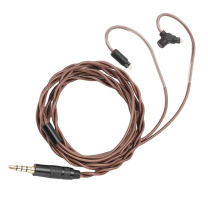 Zopsc Replacement Earphone Cable, 2 Pin 0.78mm Plug Gold Plated Earbuds Wire for IEM Earphones with Detachable Microphone for Music, Gaming