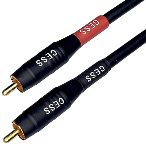 CNCESS CESS-167-6i RCA Right Angle to Straight Type Male to Male Preamp Jumpers Patch Cable, 2 Pack (6 Inches) - size: 6 Inches