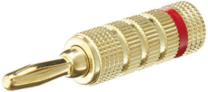 Monoprice 121821 24k Gold Plated Speaker Banana Plugs, Closed Screw Type (12 Pairs) - size: 12 Pairs