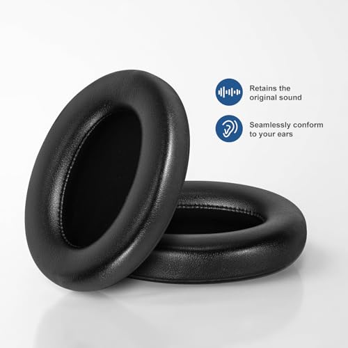Aurivor Ear Pads for Sony WH-1000XM3 Headphones, Replacement XM3 Earpads Cushions with Soft Protein Leather, Noise Isolation Memory Foam, Reinforced Sealing