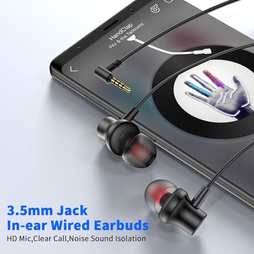 3.5mm Wired Earbuds with Mic for School Laptop PC Chromebook,Black - color: Black