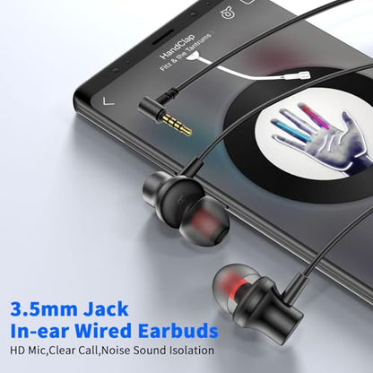 3.5mm Wired Earbuds with Mic for School Laptop PC Chromebook,Black - color: Black